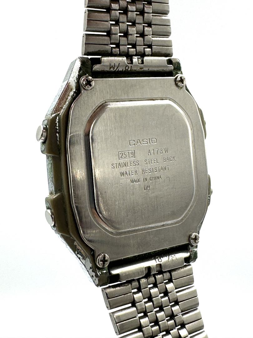 Casio Illuminator A178W Digital Quartz Unisex Adults Wr Vintage Watch 33Mm - No Battery Included