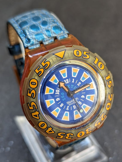 Swatch scuba 200 Analog Quartz Men Watch Battery Replaced