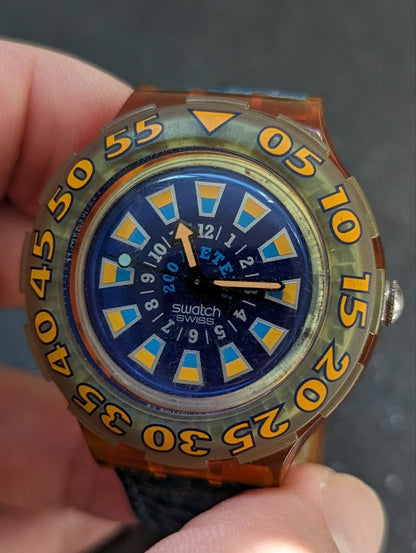 Swatch scuba 200 Analog Quartz Men Watch Battery Replaced