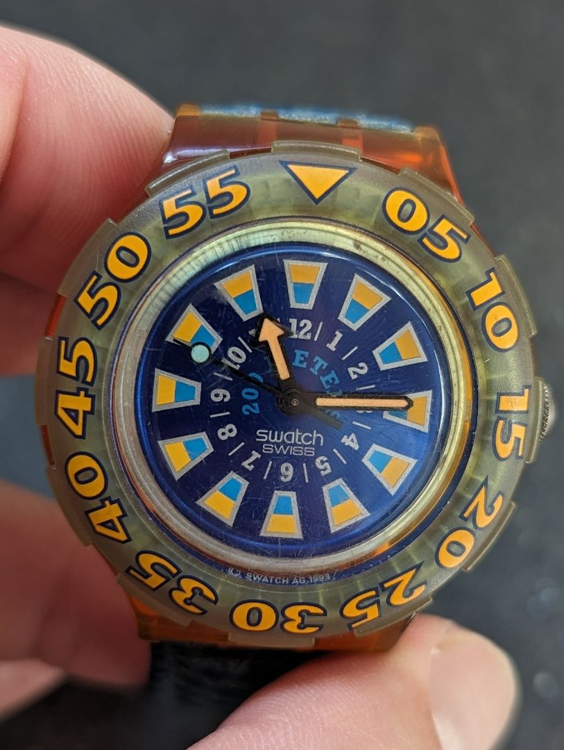 Swatch scuba 200 Analog Quartz Men Watch Battery Replaced