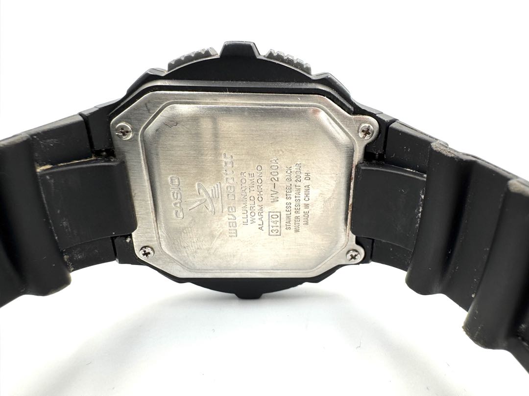 Casio Wave Ceptor WV-200A Digital Quartz Men Wva-200A Wristwatch 200M Water Resistant
