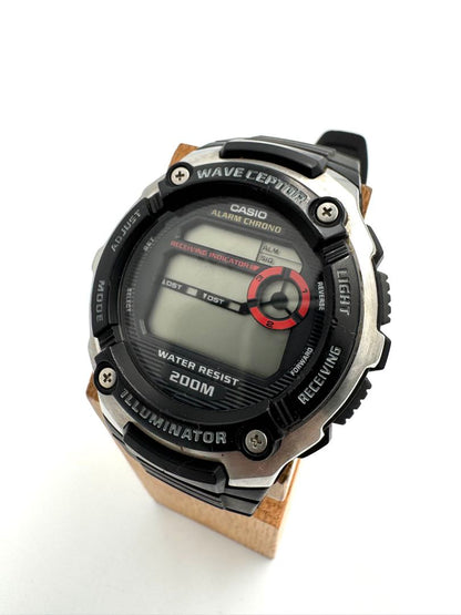 Casio Wave Ceptor WV-200A Digital Quartz Men Wva-200A Wristwatch 200M Water Resistant