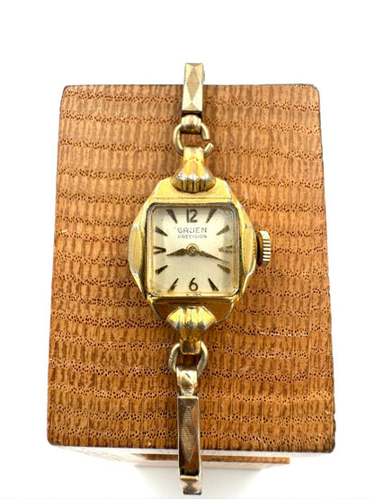 Gruen Analog Mechanical (Manual) Women Precision 10Krgf Manual Winding Watch For Parts