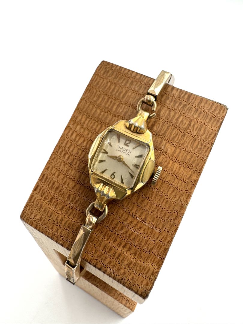 Gruen Analog Mechanical (Manual) Women Precision 10Krgf Manual Winding Watch For Parts