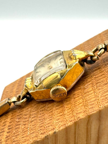 Gruen Analog Mechanical (Manual) Women Precision 10Krgf Manual Winding Watch For Parts