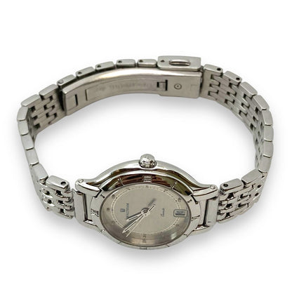 Waltham Analog Quartz Women Women Watch Silver Round 3-Hand Date Excellent Condition