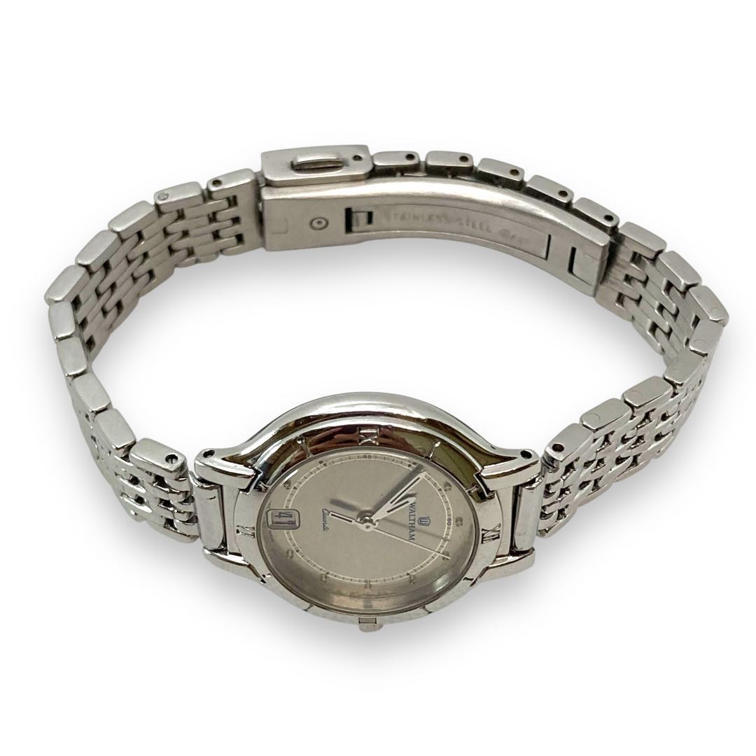 Waltham Analog Quartz Women Women Watch Silver Round 3-Hand Date Excellent Condition