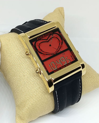 Jinrong Digital Quartz Men 金栄 未使用品 Watch ラグ幅26Mm