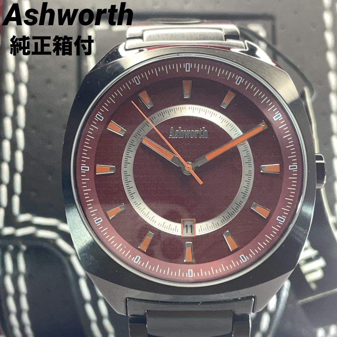 Ashworth Analog Quartz Men Watch Battery Replaced Ss Strap With Box