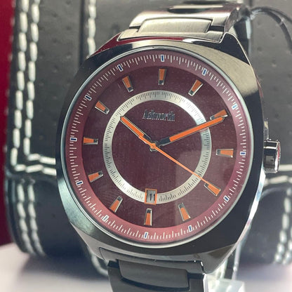 Ashworth Analog Quartz Men Watch Battery Replaced Ss Strap With Box