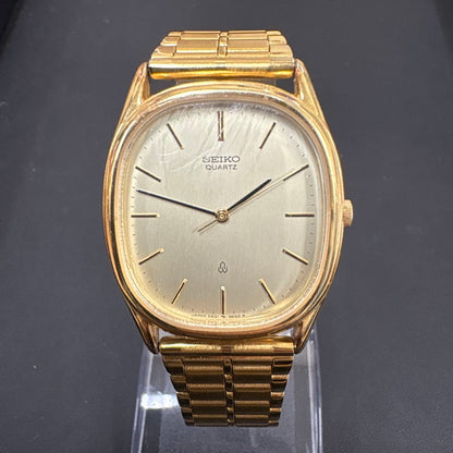 Seiko 5931-5500 Analog Quartz Men Rare Non-Running Ss Gp Qz Champagne Dial