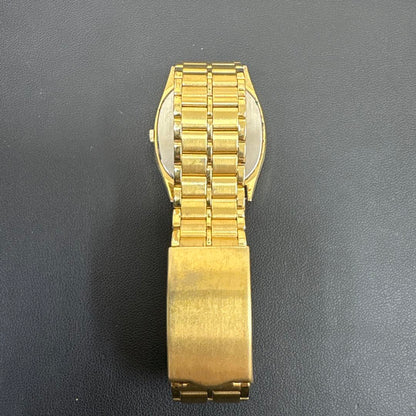 Seiko 5931-5500 Analog Quartz Men Rare Non-Running Ss Gp Qz Champagne Dial