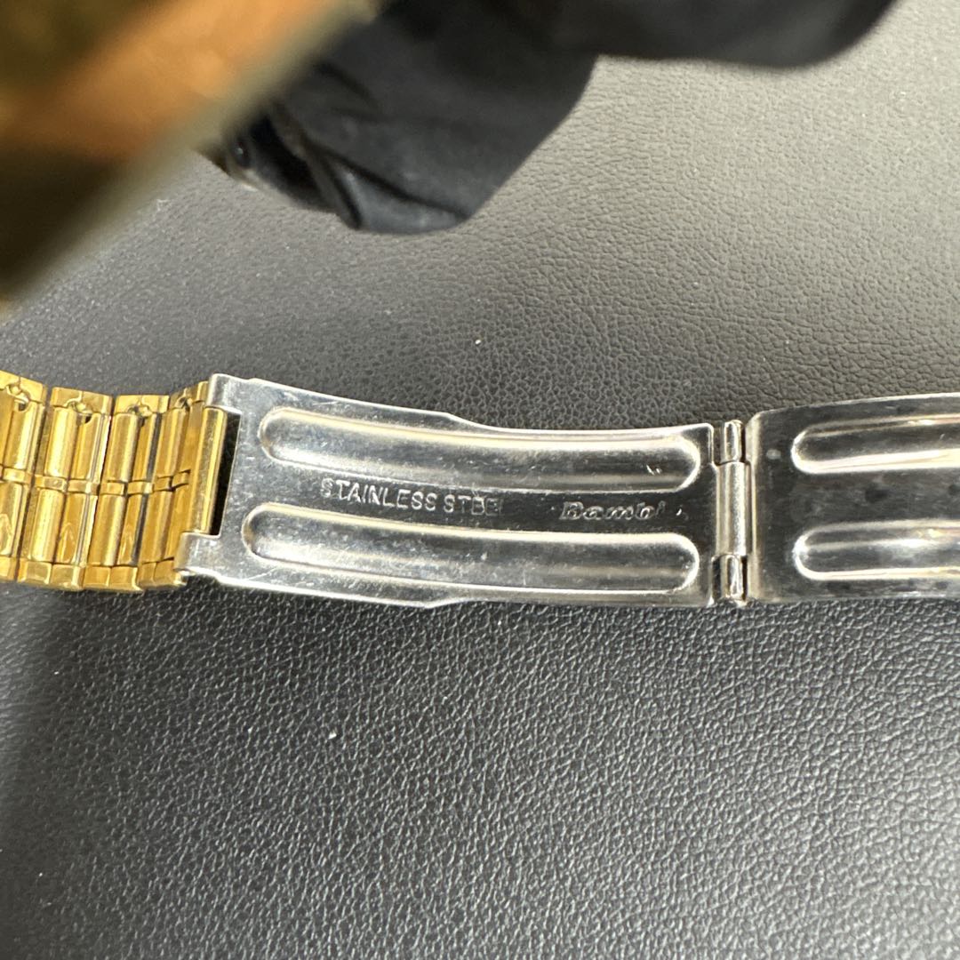 Seiko 5931-5500 Analog Quartz Men Rare Non-Running Ss Gp Qz Champagne Dial