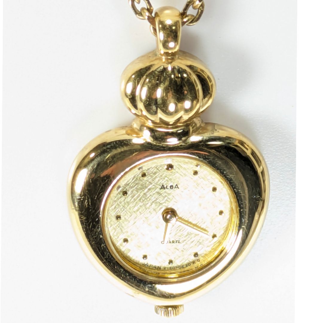 Seiko Alba Analog Quartz Women Pendant Watch Battery Replaced Working Item