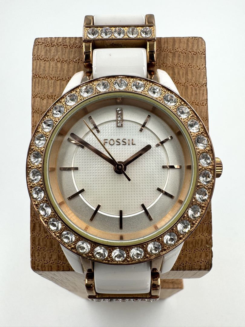 Fossil Analog Quartz Women Watch Rhinestone
