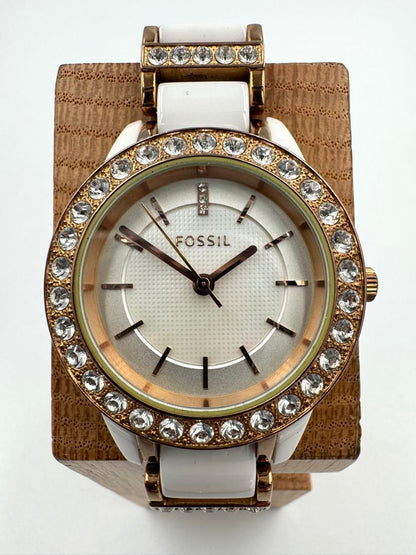Fossil Analog Quartz Women Watch Rhinestone