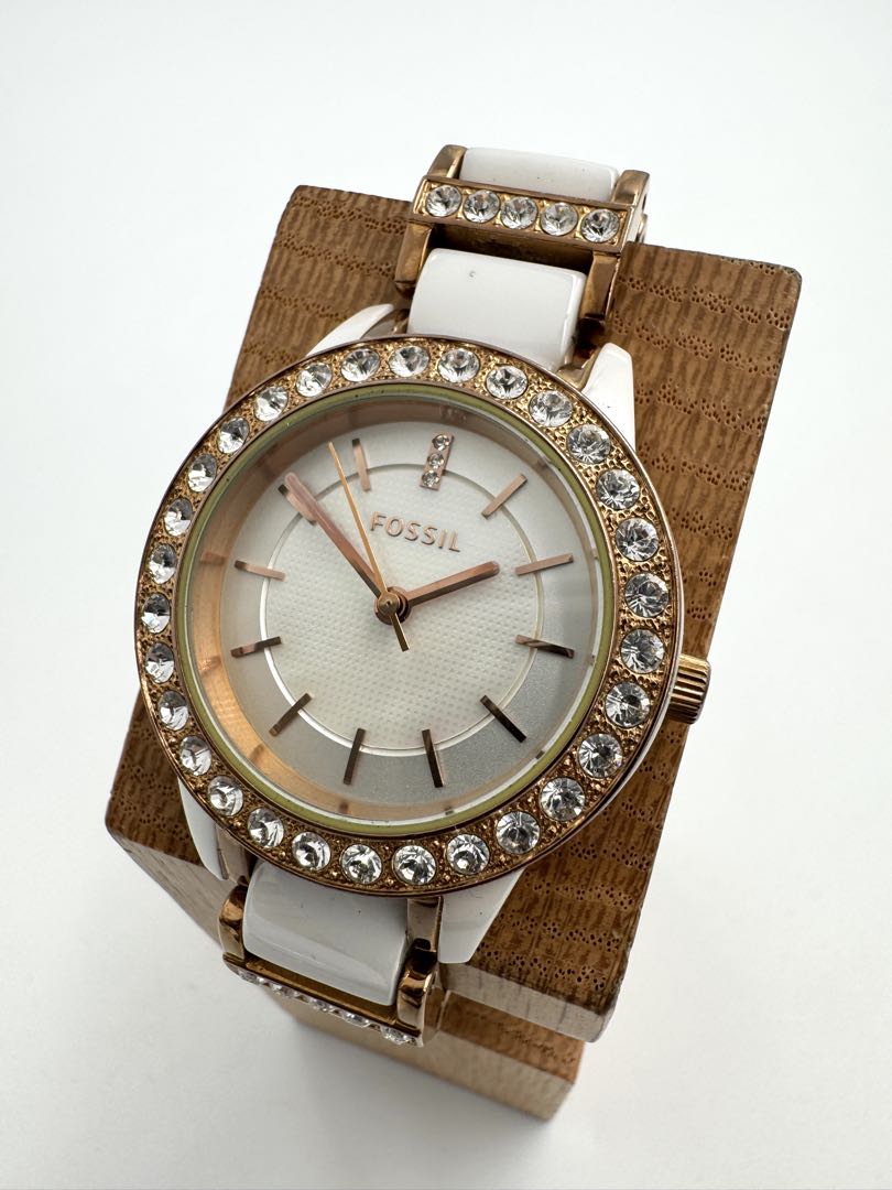 Fossil Analog Quartz Women Watch Rhinestone