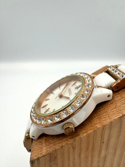 Fossil Analog Quartz Women Watch Rhinestone
