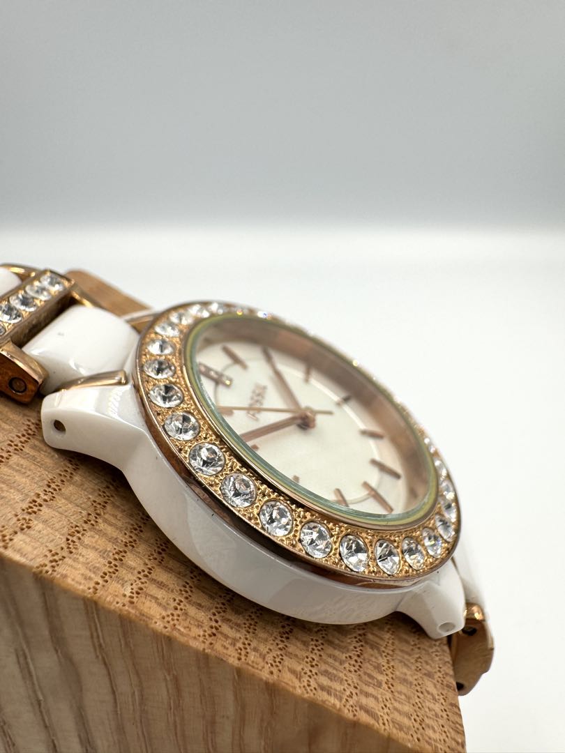 Fossil Analog Quartz Women Watch Rhinestone