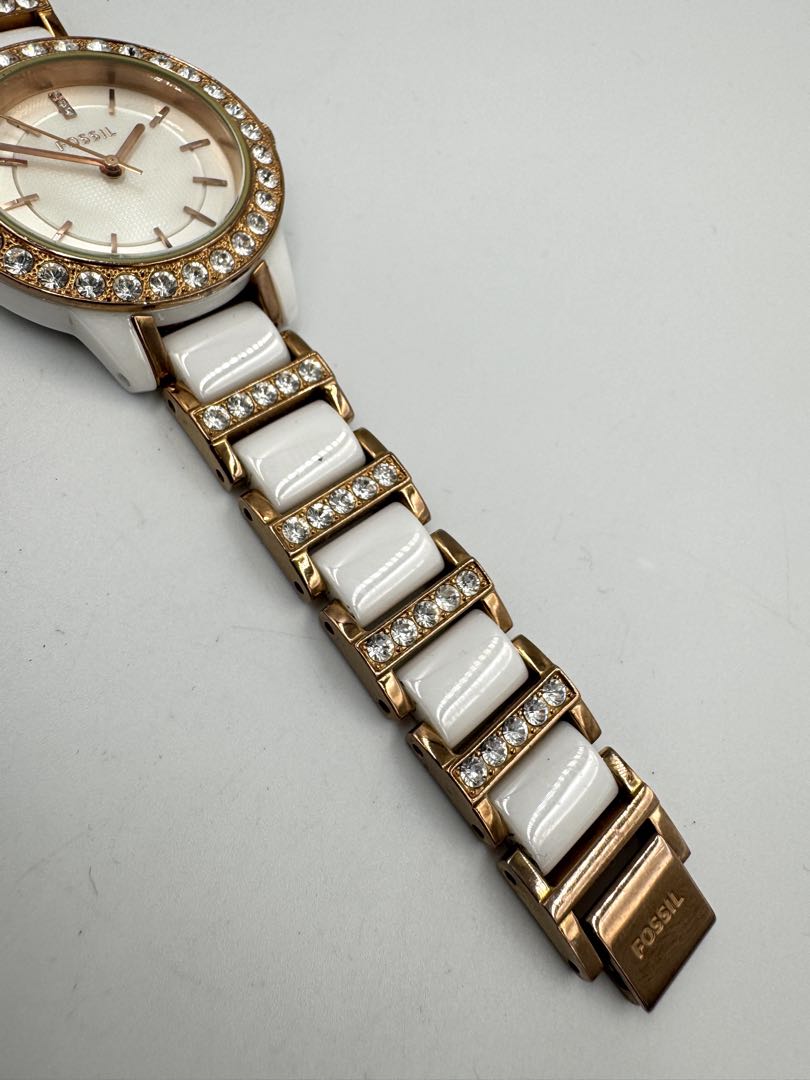Fossil Analog Quartz Women Watch Rhinestone