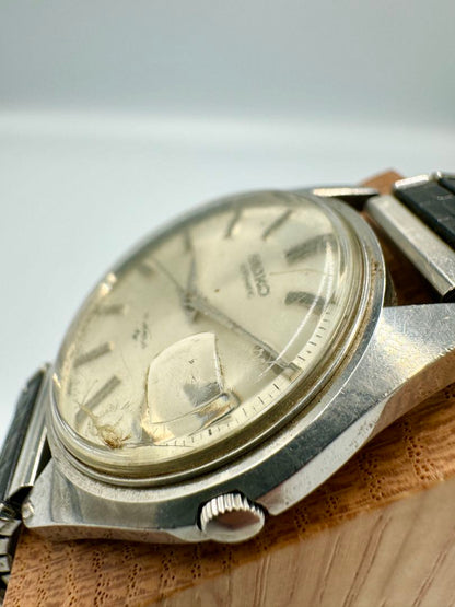 Seiko Automatic 7005-8000 Analog Mechanical (Automatic) Unisex Adults Vintage 17 Jewels Silver Dial Date Men'S Watch Japan
