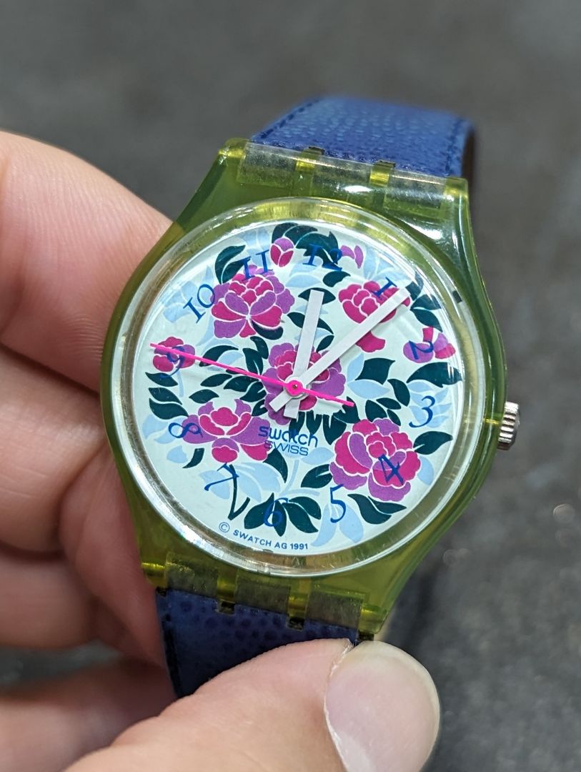 Swatch Analog Quartz Women Mazzolino 1992 Watch Battery Replaced