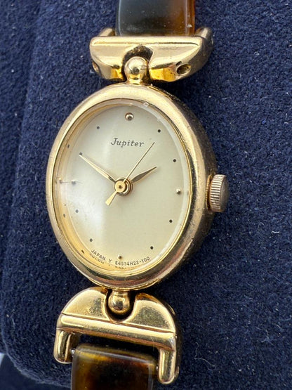 Jupiter Analog Quartz Women Tortoiseshell Pattern Watch Women'S For Parts