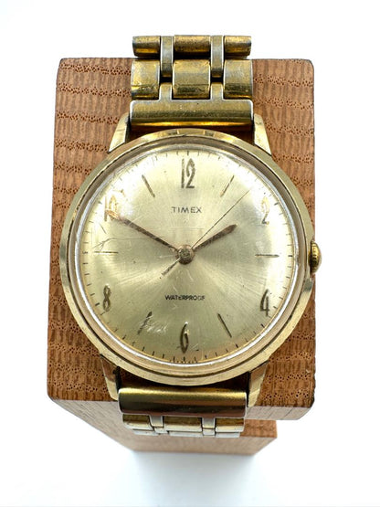 TIMEX Manual Winding Watch Cracked Case NOT WORKING FOR PARTS