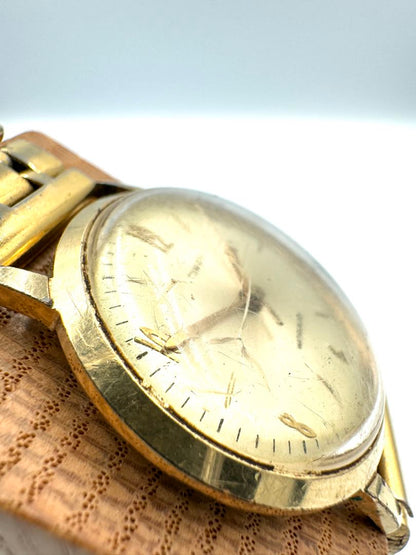 TIMEX Manual Winding Watch Cracked Case NOT WORKING FOR PARTS