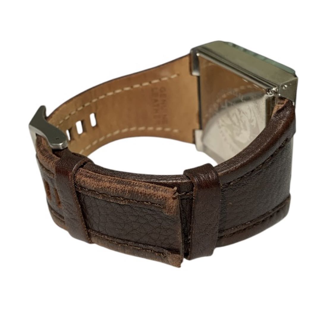 Diesel DZ-4174 Analog Quartz Men Men'S Wristwatch , Silver Dial, Brown Leather Strap, Boxed
