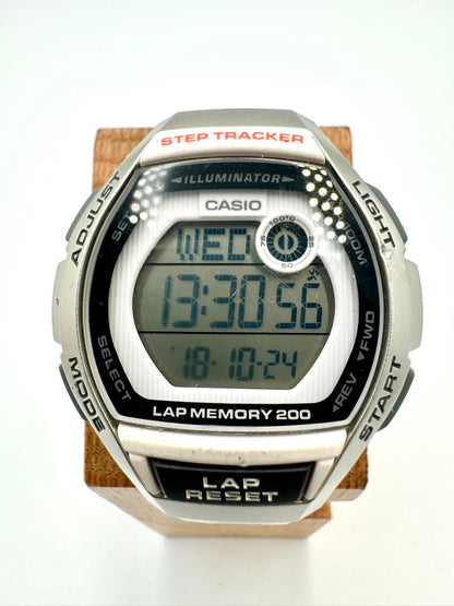 Casio Illuminator LAP MEMORY 200 Digital Quartz Unisex Adults Wristwatch - 38Mm Case, Working, No Papers