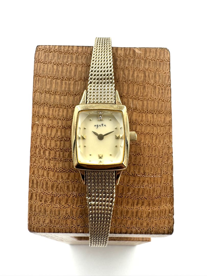 Agete Analog Quartz Women 18Kgp Silver Watch