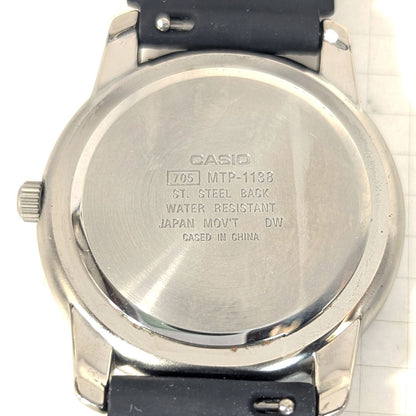Casio MTP-1138 Analog Quartz Men Battery & Band Replaced Working Item H-80