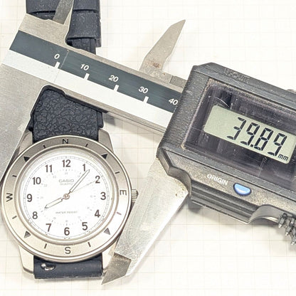 Casio MTP-1138 Analog Quartz Men Battery & Band Replaced Working Item H-80