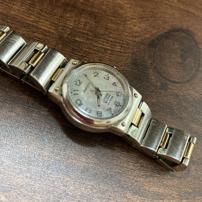 Citizen WICCA 600052 Analog Quartz (Eco-Drive) Women Eco-Drive 10Bar Ladies Watch, Pearl Dial, Stainless Steel