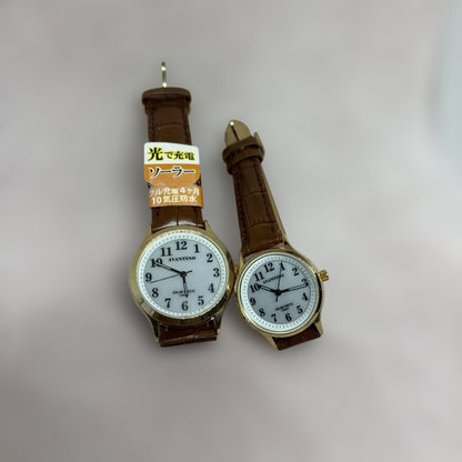 Krefer Analog Solar Women クレファー パワーquartzペアウォッチ