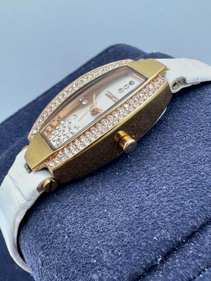 Abiste Analog Quartz Women Gemstone Accent Watch Women'S