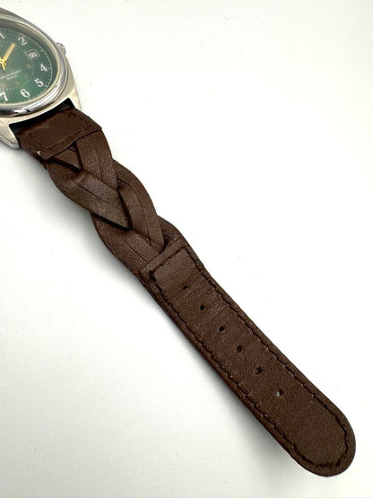 Casio MV-122-3B MV-122 Analog Quartz Unisex Adults Watch 34Mm Green Dial Brown Leather Strap