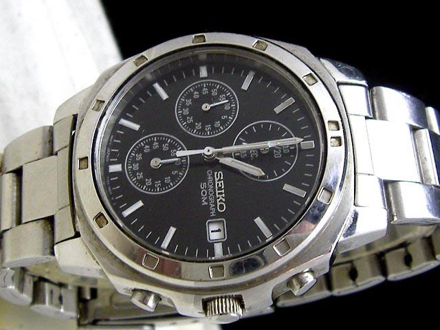 Seiko 7T92-0CA0 Analog Quartz Men As-Is 97 Chronograph For Parts / Junk
