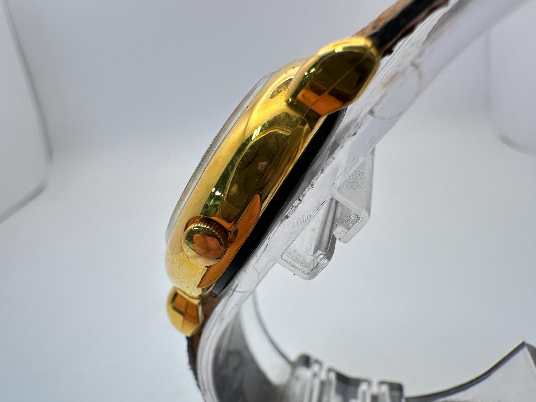 Citizen Secret Analog Quartz Women Ladies Wristwatch Model 27Mm Gold Case With Leather Strap