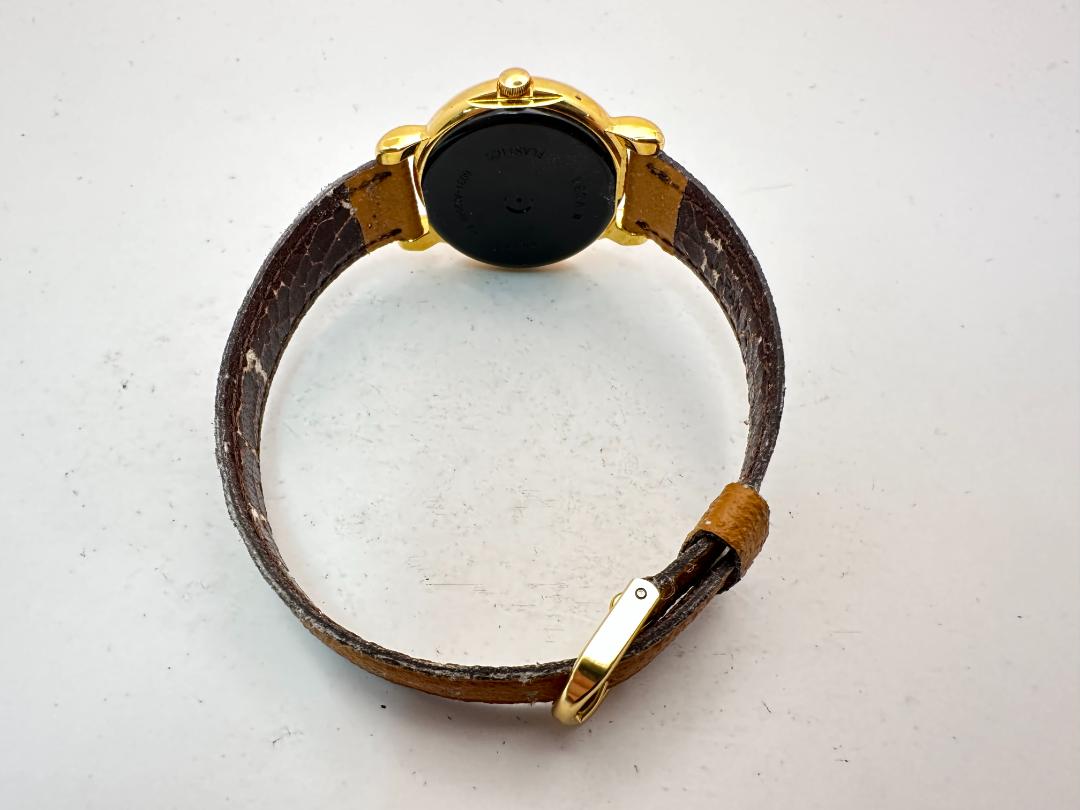 Citizen Secret Analog Quartz Women Ladies Wristwatch Model 27Mm Gold Case With Leather Strap