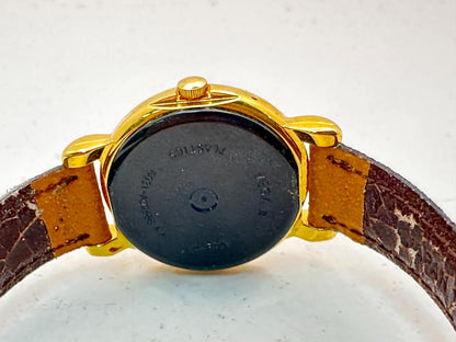 Citizen Secret Analog Quartz Women Ladies Wristwatch Model 27Mm Gold Case With Leather Strap