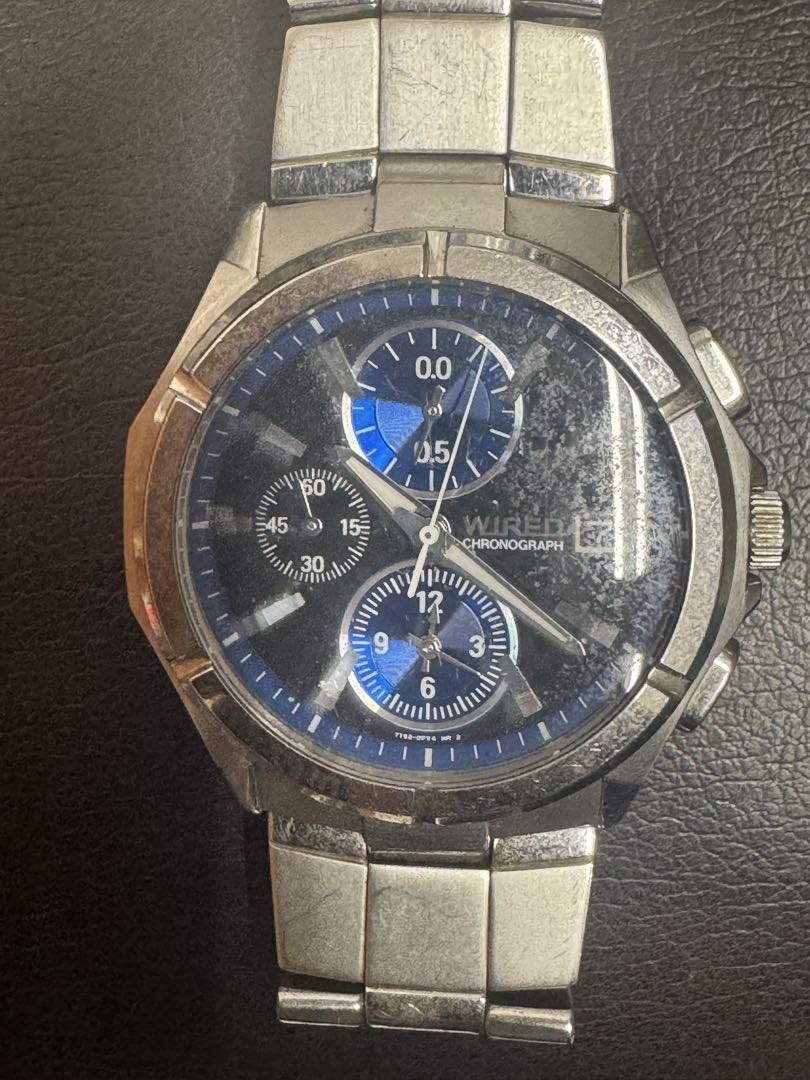 WIRED Analog Quartz Men Men Chronograph Watch For Parts