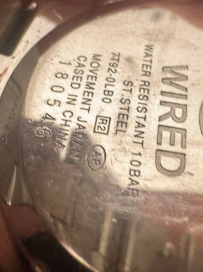 WIRED Analog Quartz Men Men Chronograph Watch For Parts