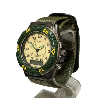 Seiko Alba Digital-Analog Quartz Men Ani-Digi Watch For Parts / Junk