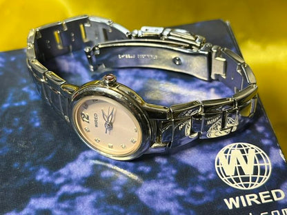 Seiko wired Analog Quartz Women ワイアード ピンクフェイス Womenウォッチ 保管品 [For Parts / Junk]