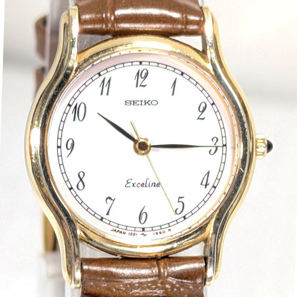 Seiko Exceline Analog Quartz Women Battery & Band Replaced Working Item