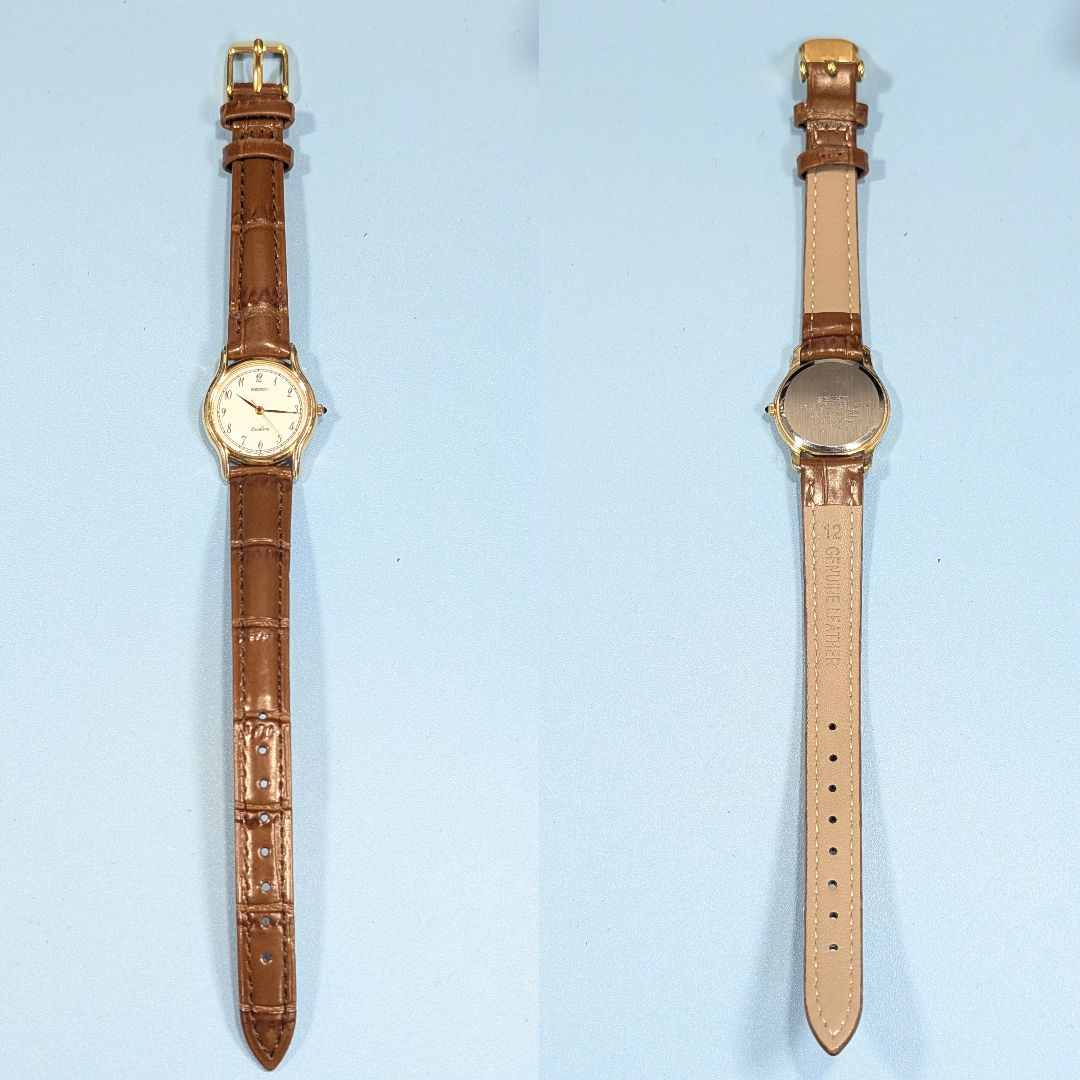 Seiko Exceline Analog Quartz Women Battery & Band Replaced Working Item