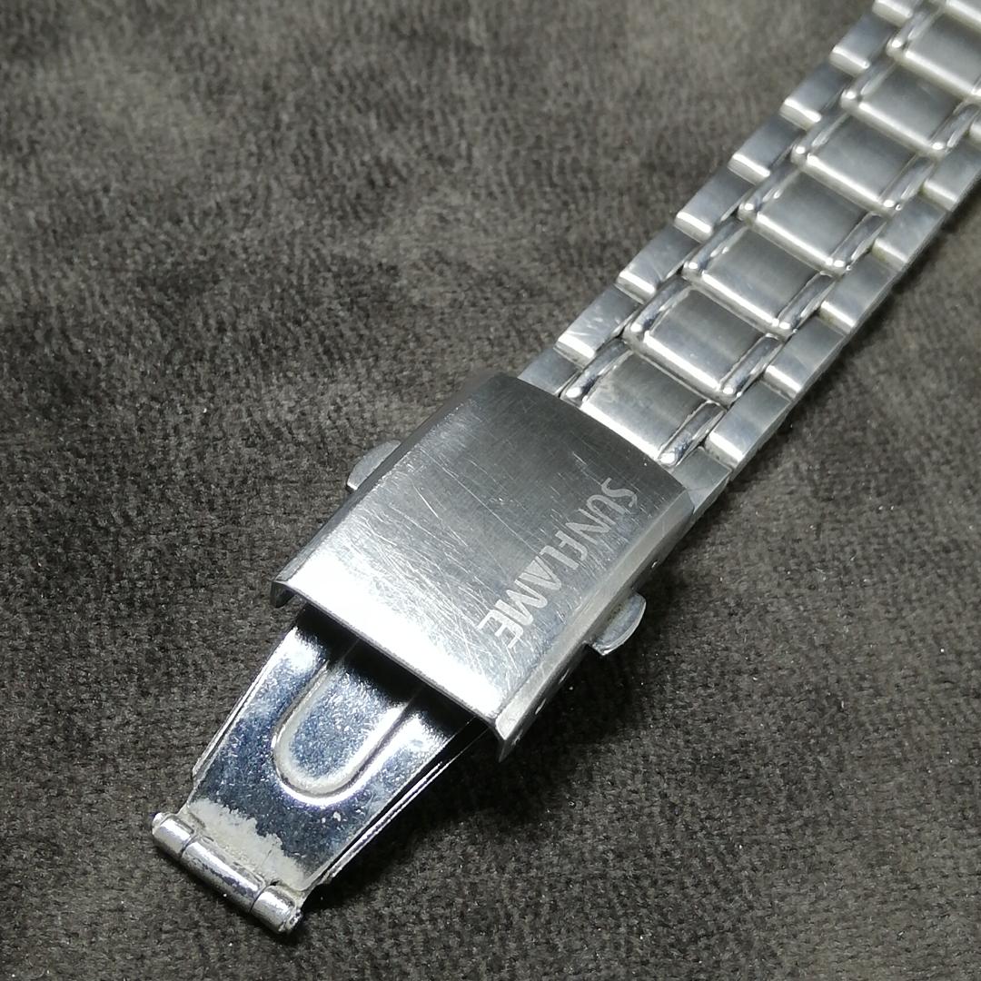 Sunflame MS284 Analog Quartz Men サンフレイム Watch ステンレス 中古品 部品取りにおすすめ [For Parts / Junk]