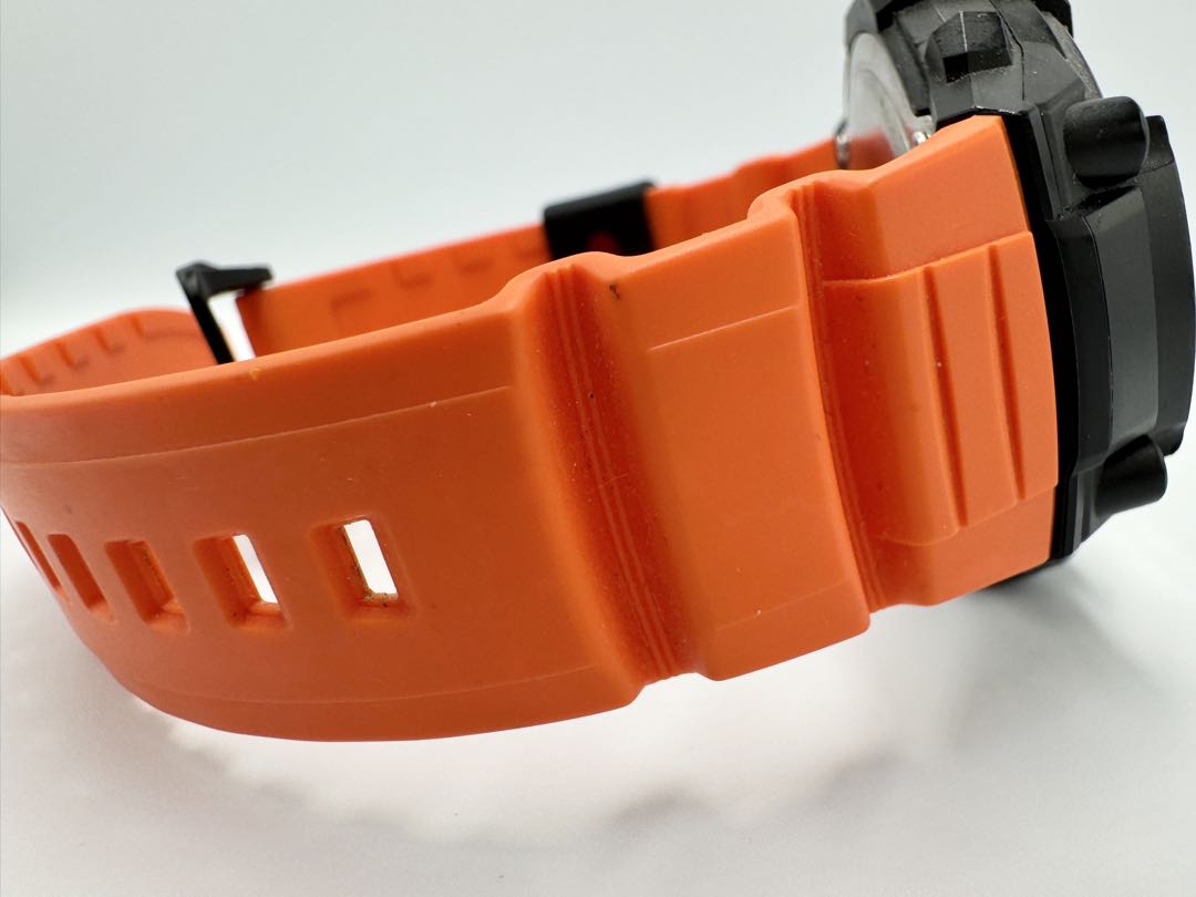 Casio MCW-100H Chronograph Analog Quartz Men Orange Strap 44Mm Men'S Watch